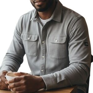 The North Face Men XL Gray Long Sleeve Bohemian Workwear Button Down Outdoor